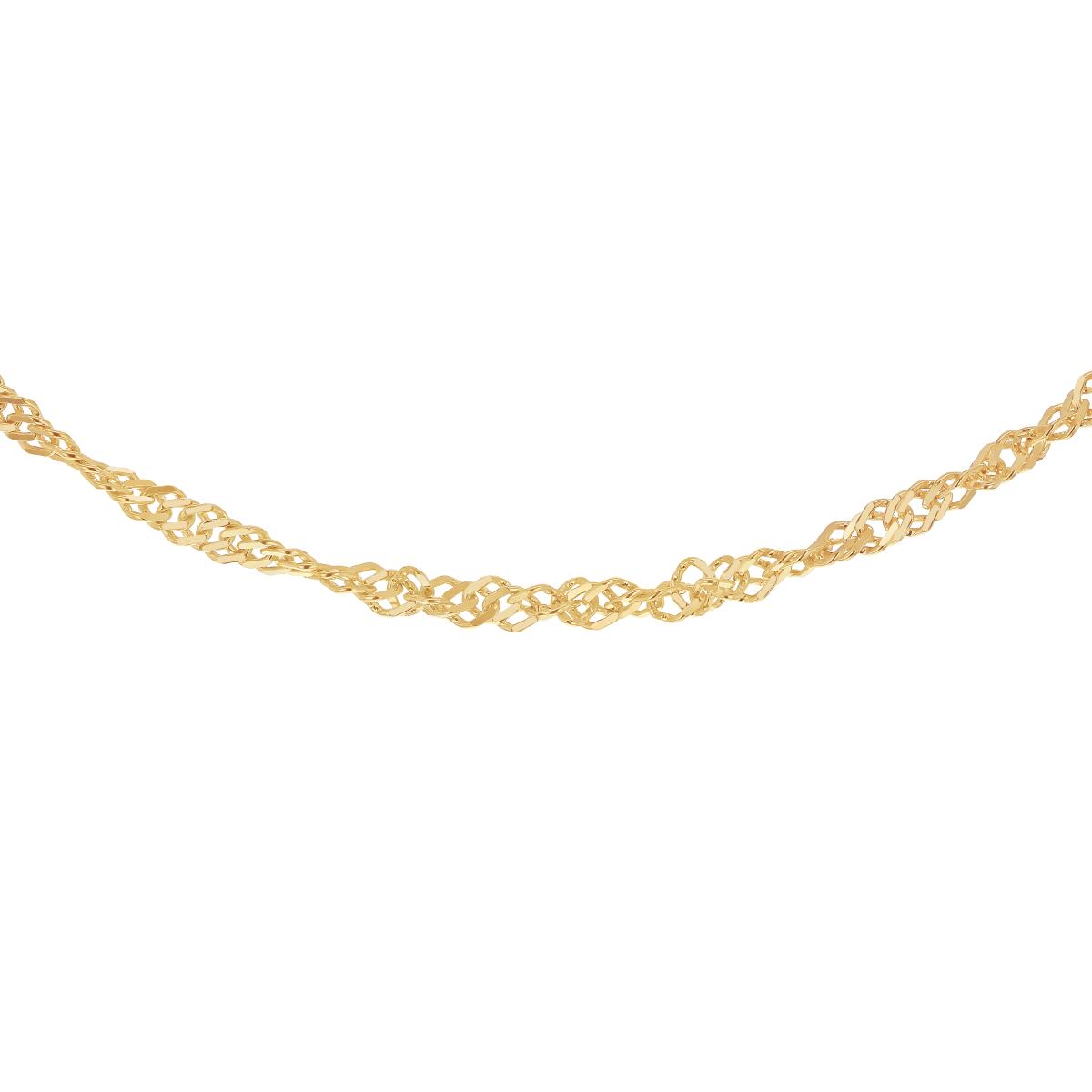 Italian crafted twisted curb chain in sterling silver 20